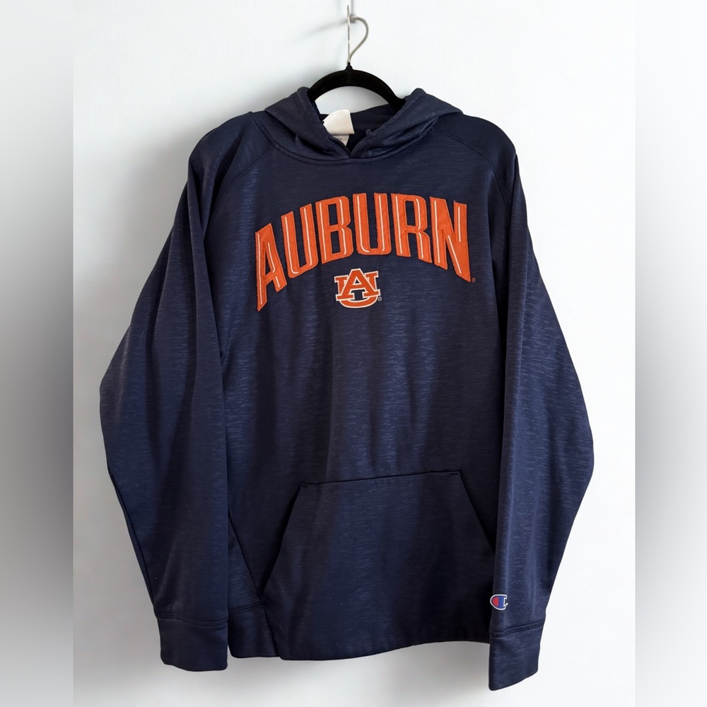 Champion Auburn Tigers Hoodie Sweatshirt Size Medium Navy Blue